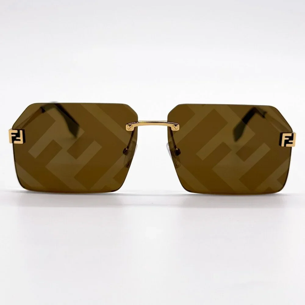 NEW FENDI SUNGLASSES FE40043U 33G GOLD/BROWN MEN EYEWEAR